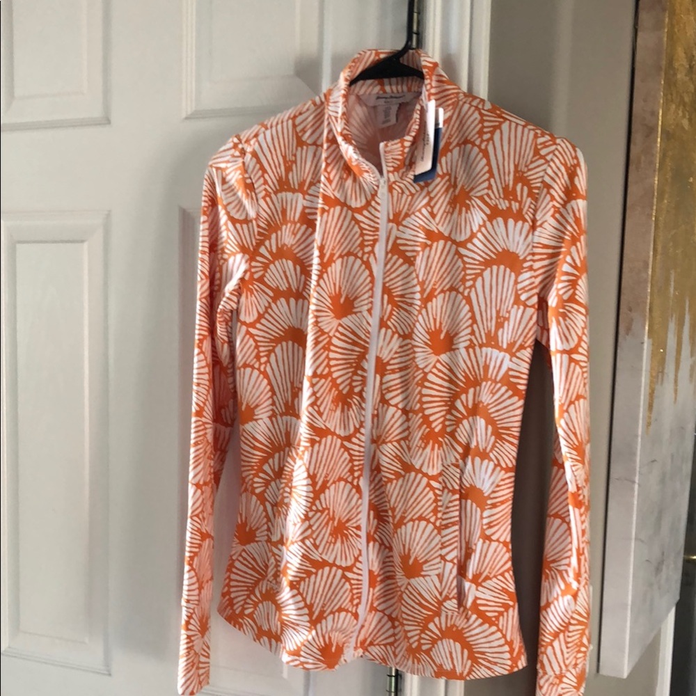Orange and White Patterned Jacket